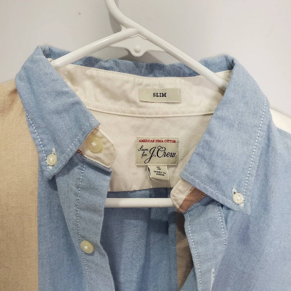 J.Crew Shirt Men's Slim Pima Cotton Colorful Button Down Size Small